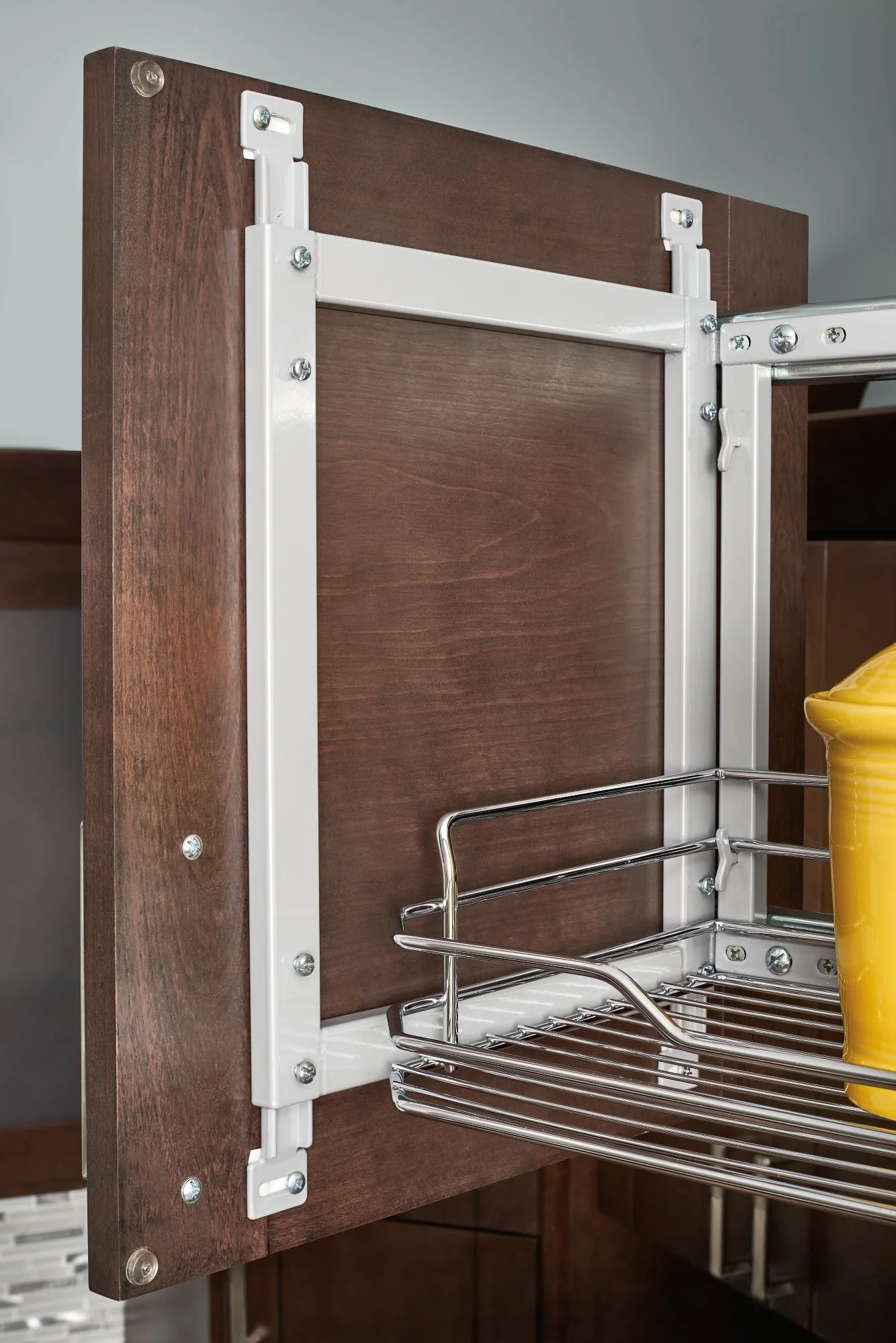 Rev-A-Shelf 13-in W x 15.5-in H 1-Tier Pull-Out Metal Cabinet Organizer, Chrome, Model 5708-15CR - Image 7