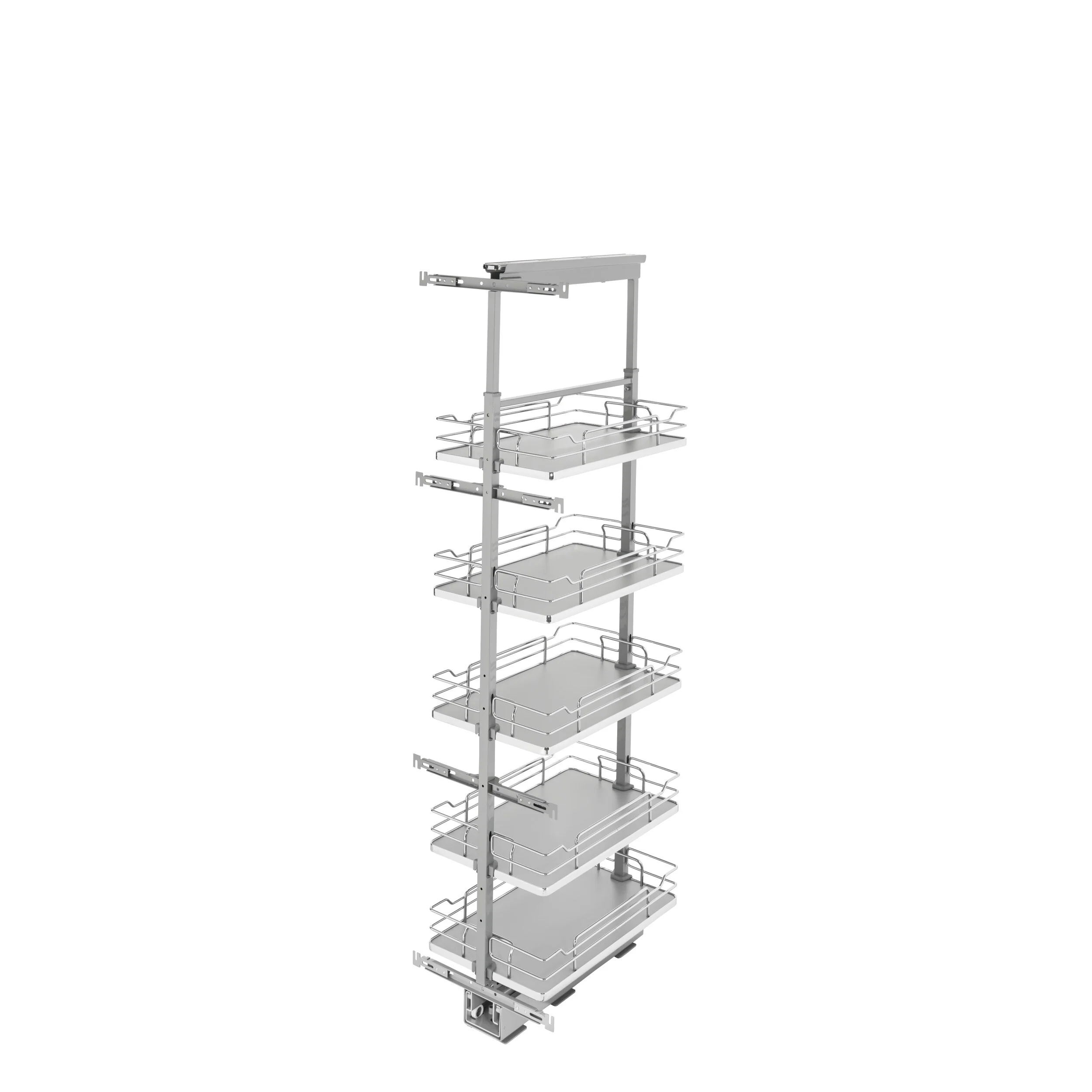 Rev-A-Shelf 13-in W x 50.75-in H 4-Tier Pull-Out Metal Soft-Close Cabinet Organizer, Gray