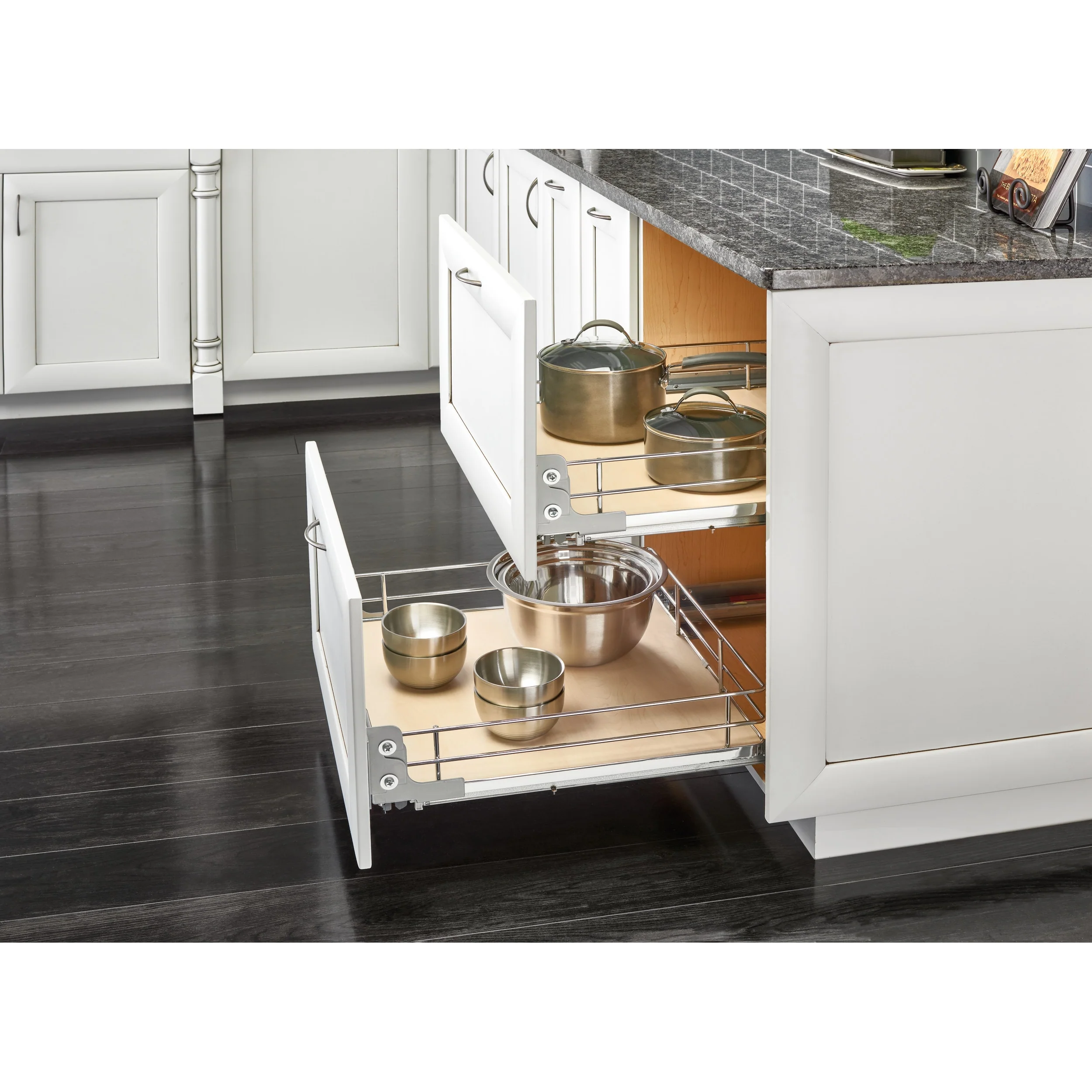 Rev-A-Shelf 14.3-in W x 5.62-in H 1-Tier Pull-Out Metal Soft-Close Cabinet Organizer - Image 2