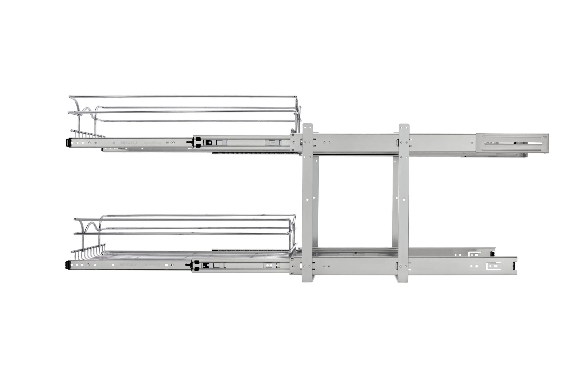 Rev-A-Shelf 14.75-in W x 19-in H 2-Tier Pull-Out Chrome Wire Organizer with Soft-Close - Image 4