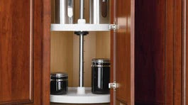 Rev-A-Shelf 18 in White Polymer Full-Circle Lazy Susan, 2-Shelf (Wall Cabinet)