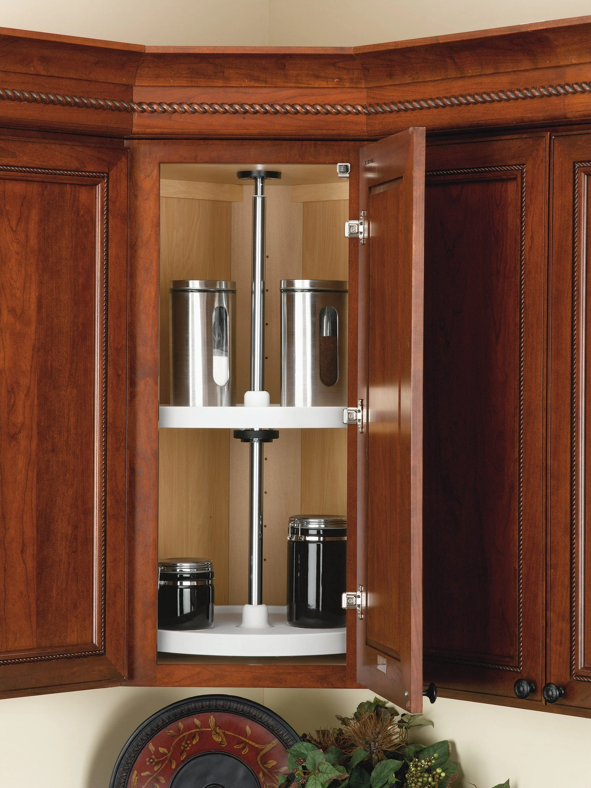 Rev-A-Shelf 18 in White Polymer Full-Circle Lazy Susan, 2-Shelf (Wall Cabinet) - Image 6