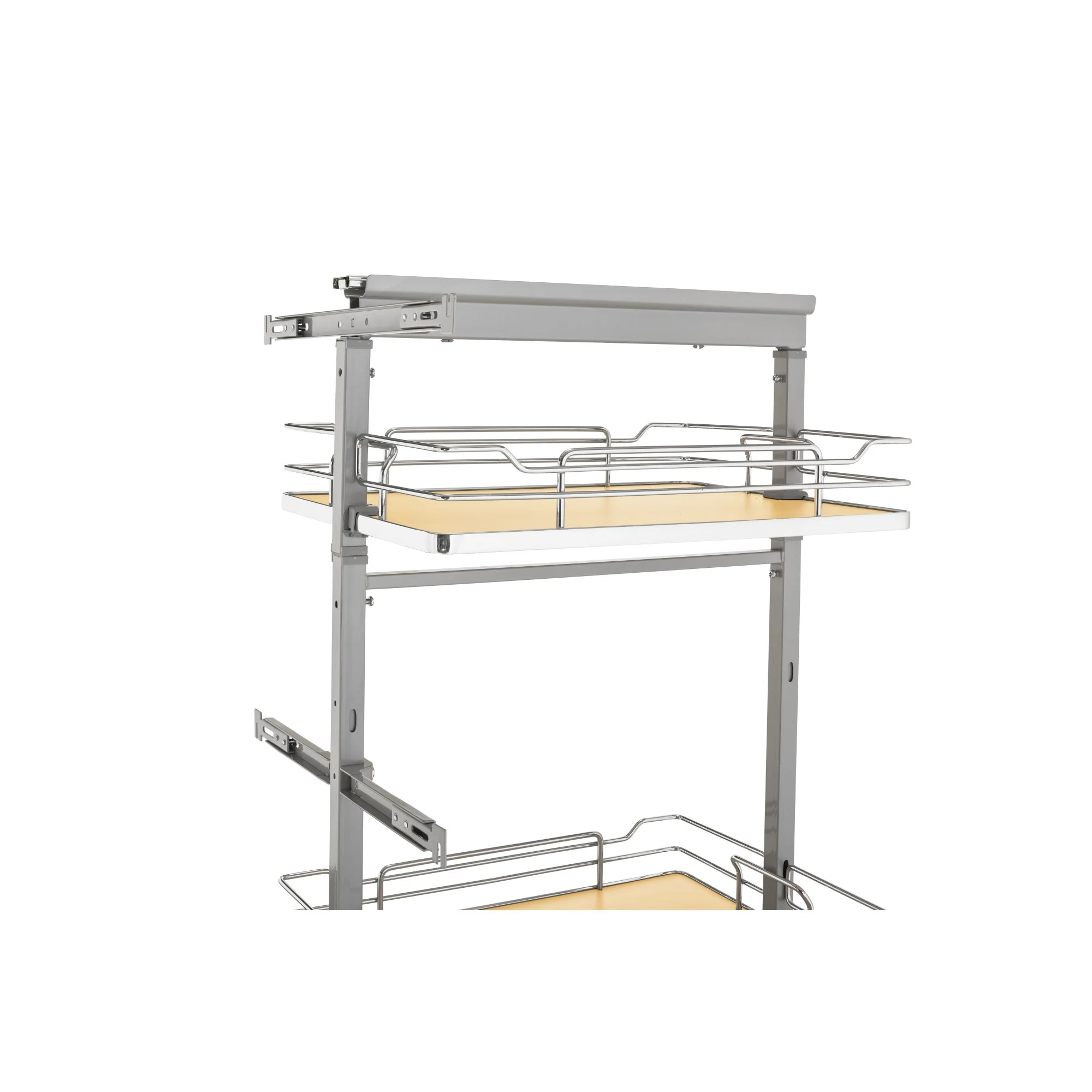 Rev-A-Shelf 19.25-in W x 50.75-in H x 21.69-in D 4-Tier Pull-Out Metal Soft-Close Pantry Organizer, Gray - Image 5