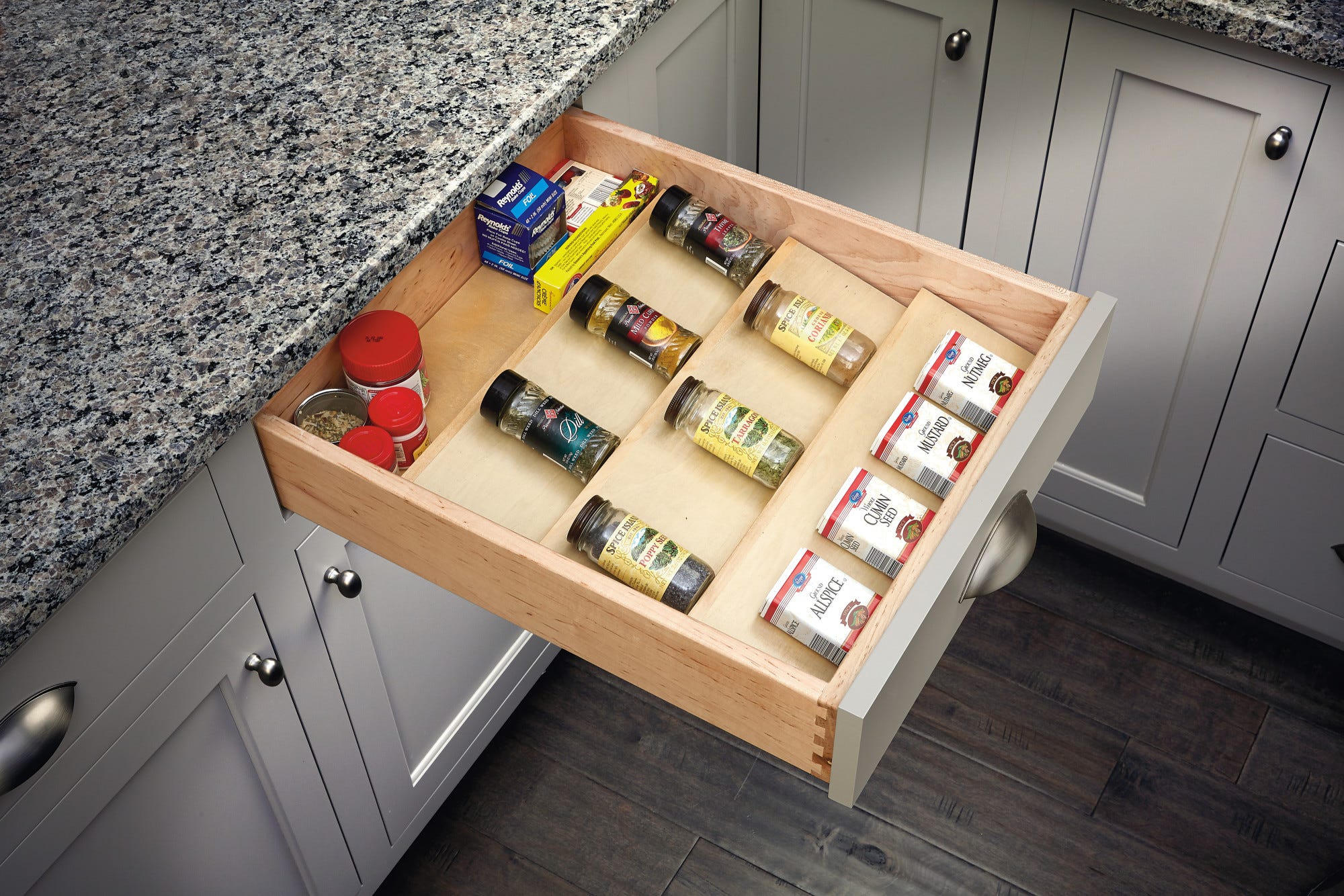 Rev-A-Shelf 19.75 in. x 16 in. Wood Multi-Use Insert Drawer Organizer - Image 5