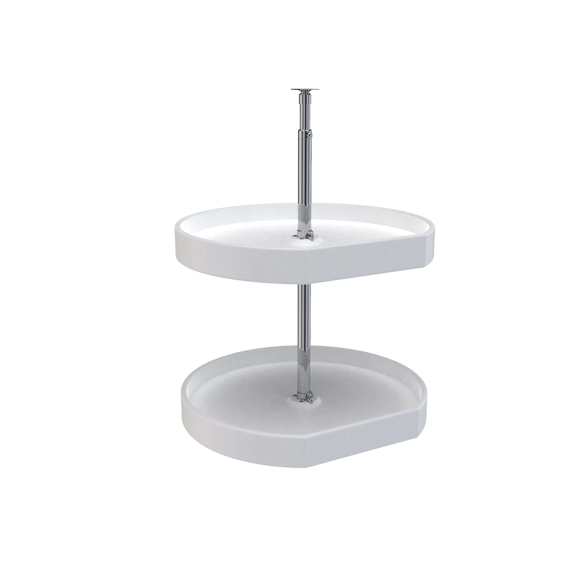Rev-A-Shelf 2-Tier Polymer D-Shaped Cabinet Lazy Susan, 20 in Diameter