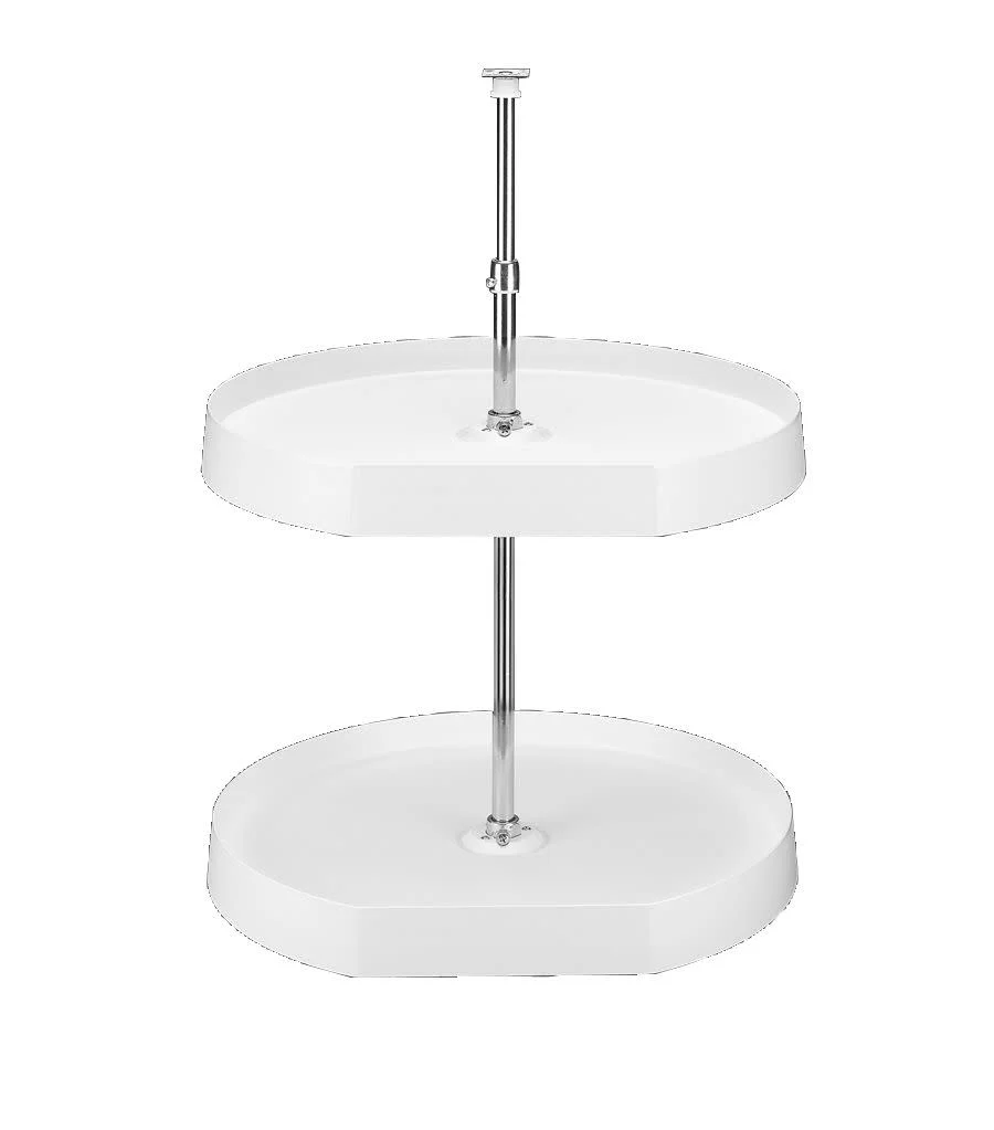 Rev-A-Shelf 2-Tier Polymer D-Shaped Cabinet Lazy Susan, 20 in Diameter - Image 6