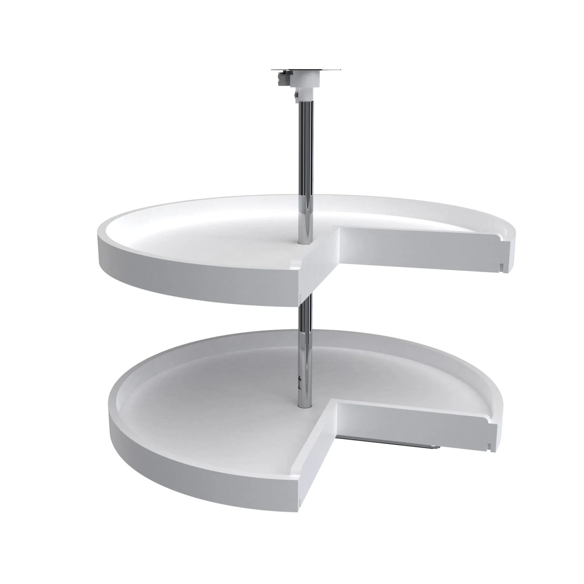 Rev-A-Shelf 2-Tier Polymer Pie-Cut Cabinet Lazy Susan, 28 in Diameter - Image 2