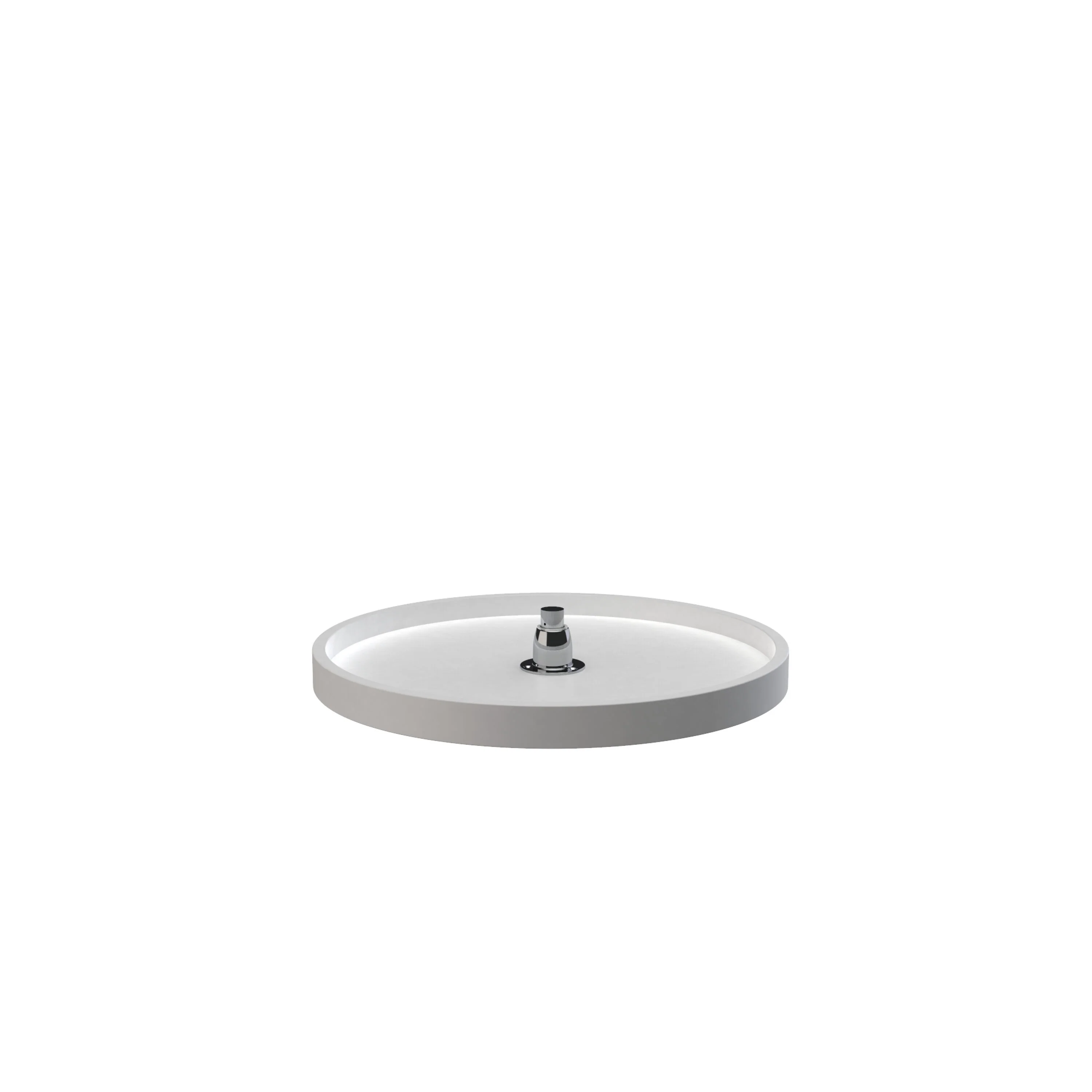 Rev-A-Shelf 20-in White Polymer Full-Circle Lazy Susan, Bottom-Mount, 1-Tier