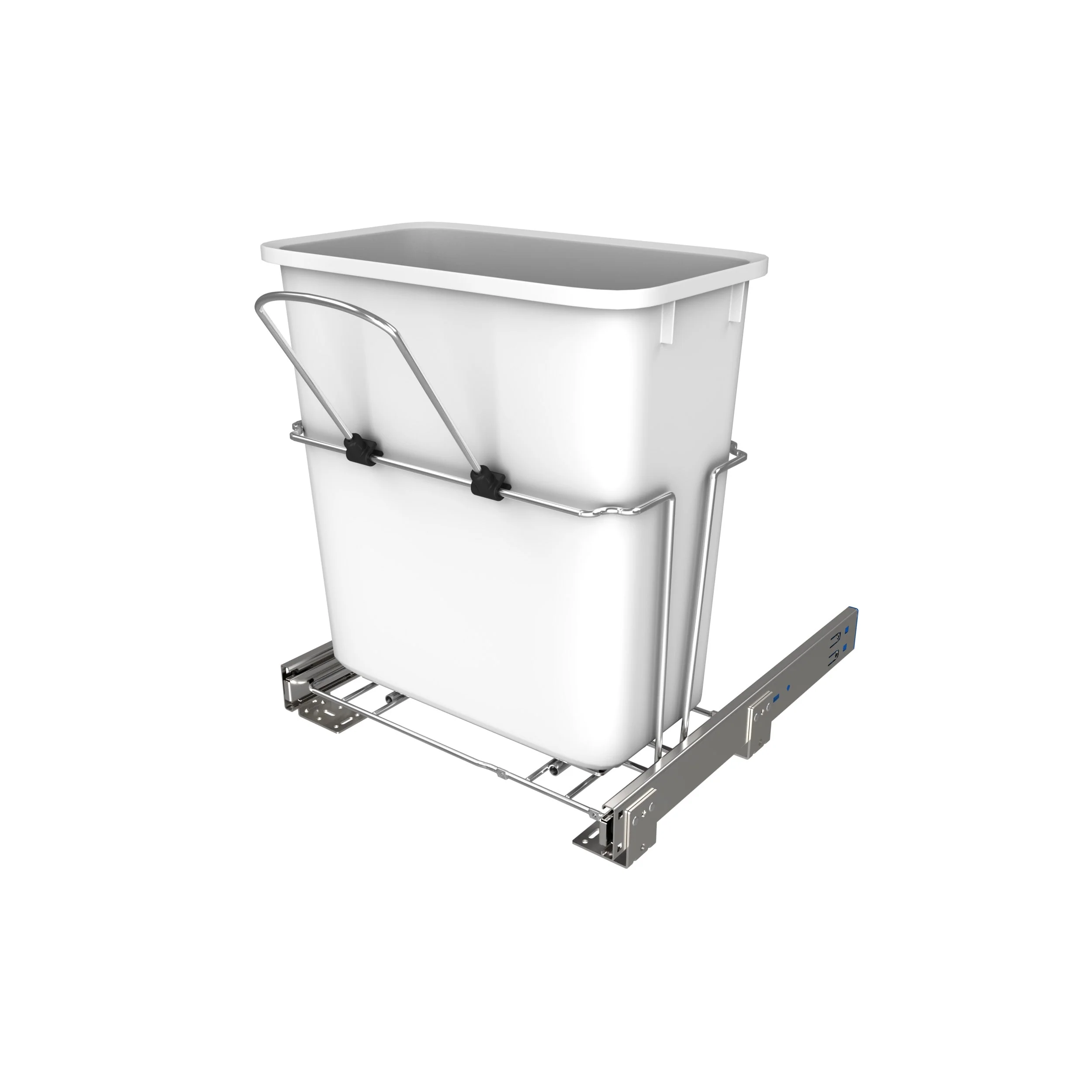 Rev-A-Shelf 20-Quart Soft-Close Pull-Out Trash Can, White Polymer Bin, Bottom-Mount RV-8PSC-11-5 - Image 2