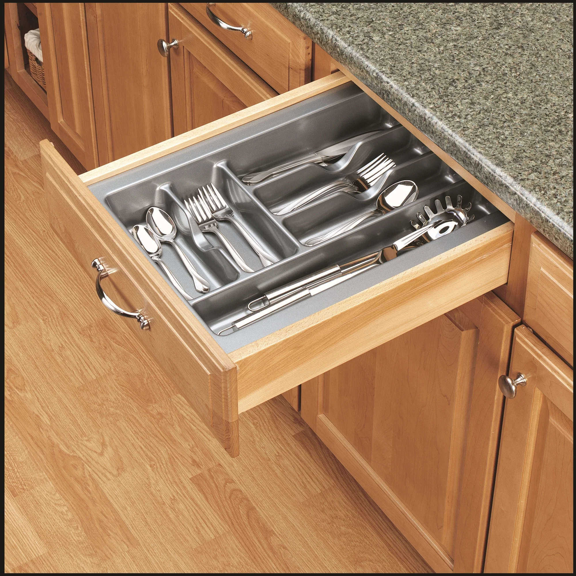 Rev-A-Shelf 21.25-in x 14.25-in Plastic Cutlery Insert Drawer Organizer - Image 3
