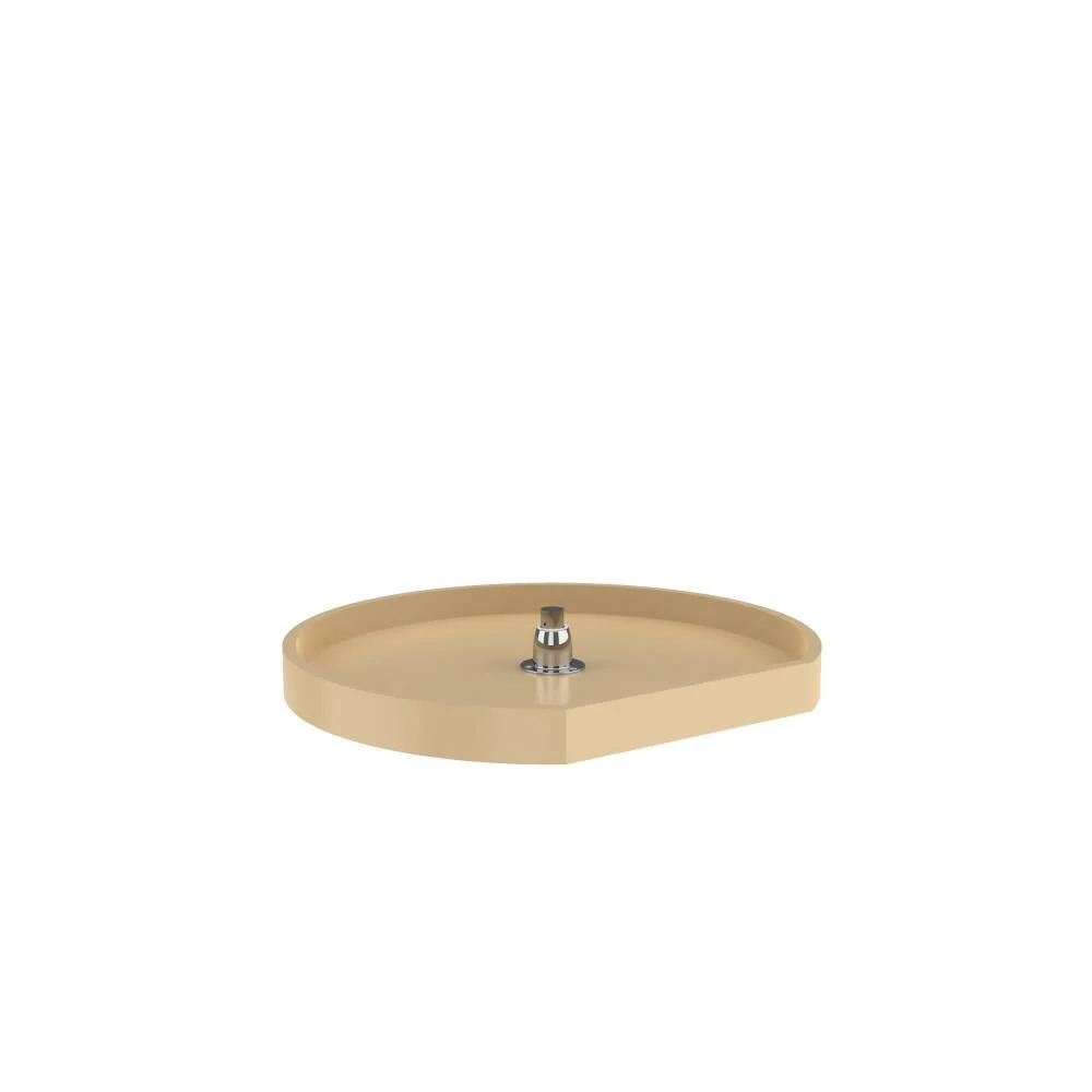Rev-A-Shelf 22-in Almond Polymer D-Shape Lazy Susan, Bottom-Mount, 1-Tier