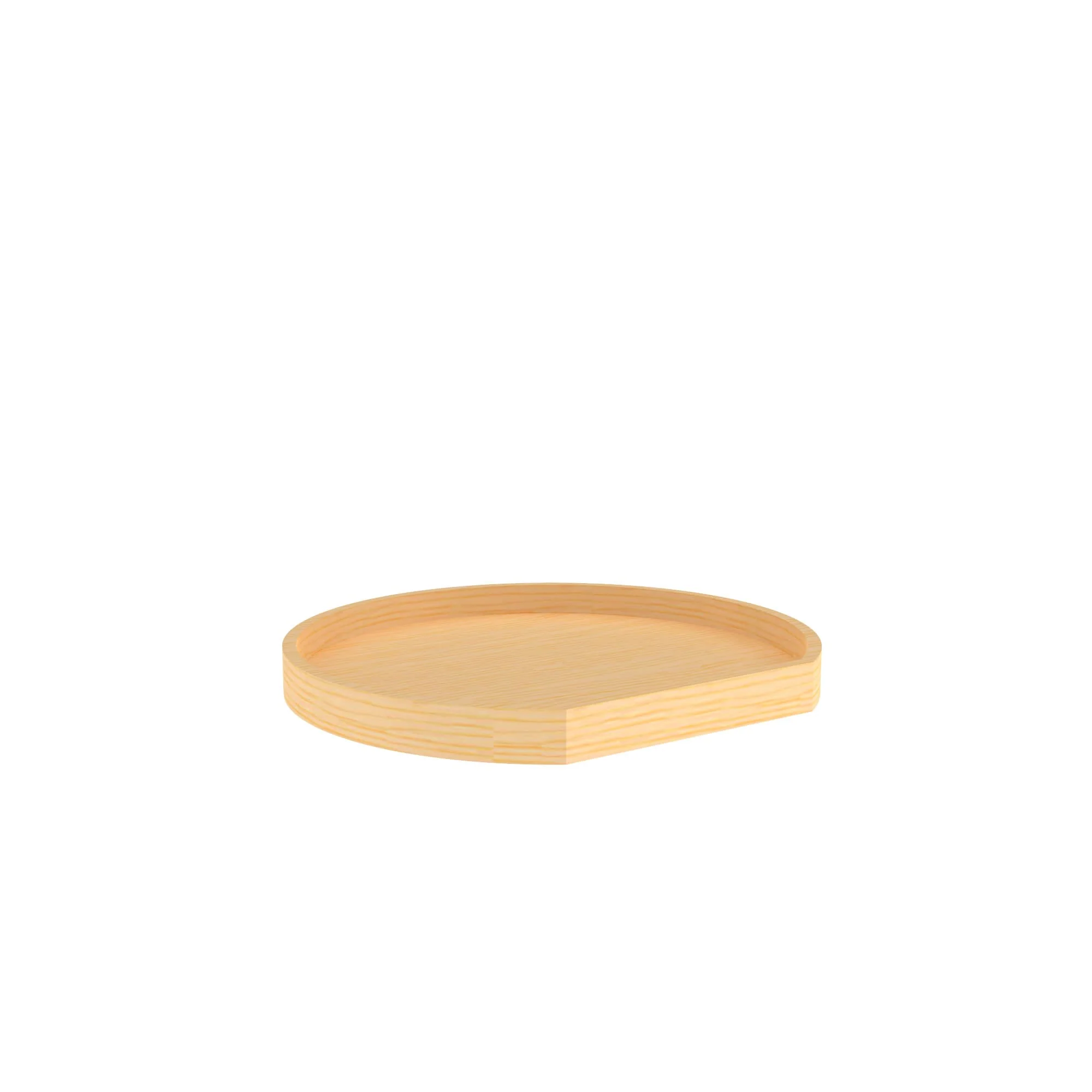 Rev-A-Shelf 22-in Natural Maple D-Shape Lazy Susan with Swivel Bearing (1-Tier)