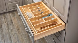 Rev-A-Shelf 22-in x 18.5-in Wood Cutlery Insert Drawer Organizer