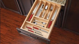 Rev-A-Shelf 22-in x 20.625-in Wood Cutlery Insert Drawer Organizer