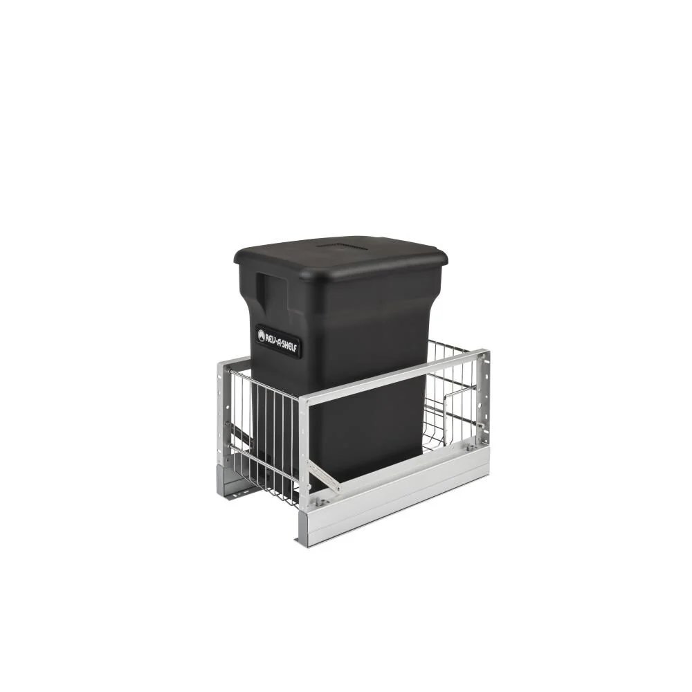 Rev-A-Shelf 24-Quart Plastic Soft-Close Pull-Out Trash Can (Compost Bin)