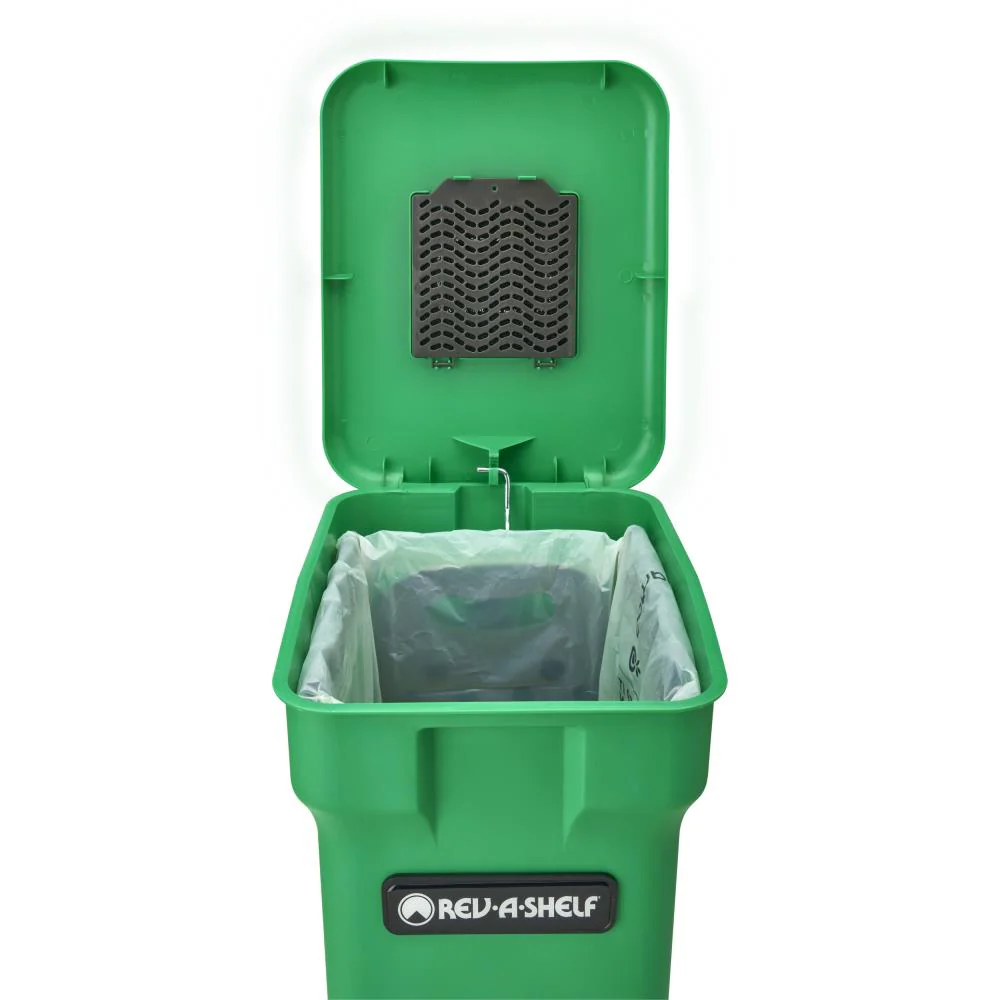 Rev-A-Shelf 24-Quart Plastic Soft-Close Pull-Out Trash Can (Compost Bin) - Image 3