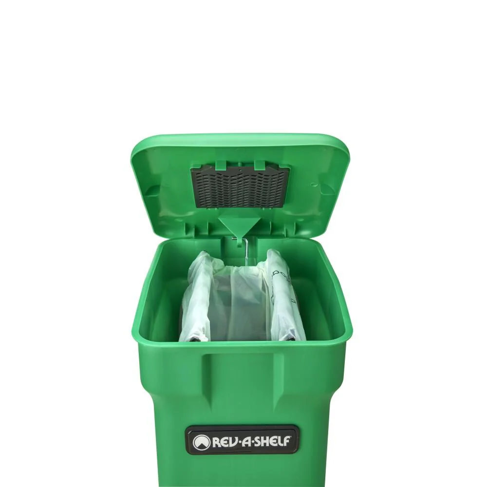 Rev-A-Shelf 24-Quart Plastic Soft-Close Pull-Out Trash Can (Compost Bin) - Image 4