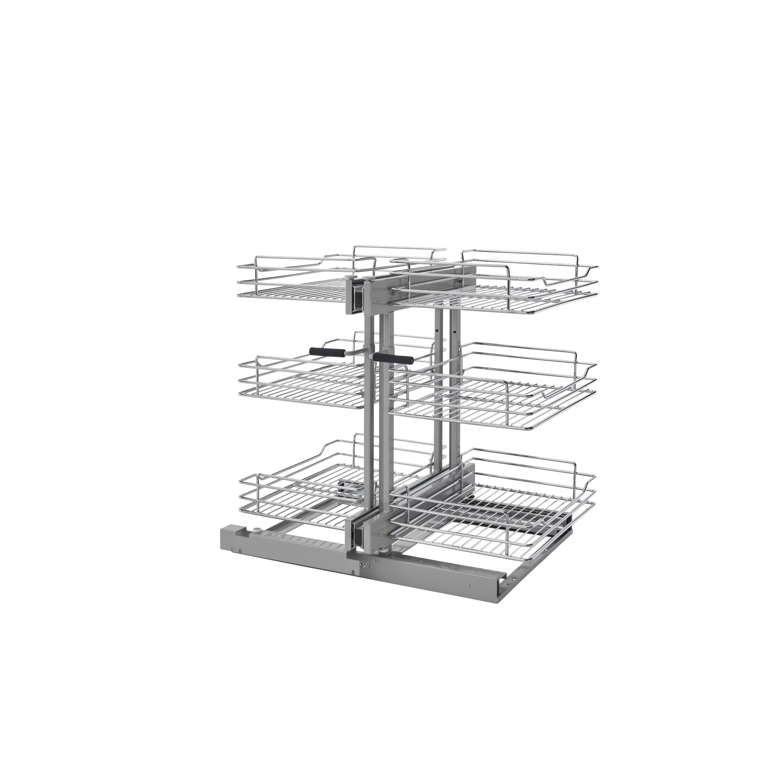 Rev-A-Shelf 26.25-in W x 24-in H 3-Tier Pull-Out Metal Soft Close Baskets & Cabinet Organizer