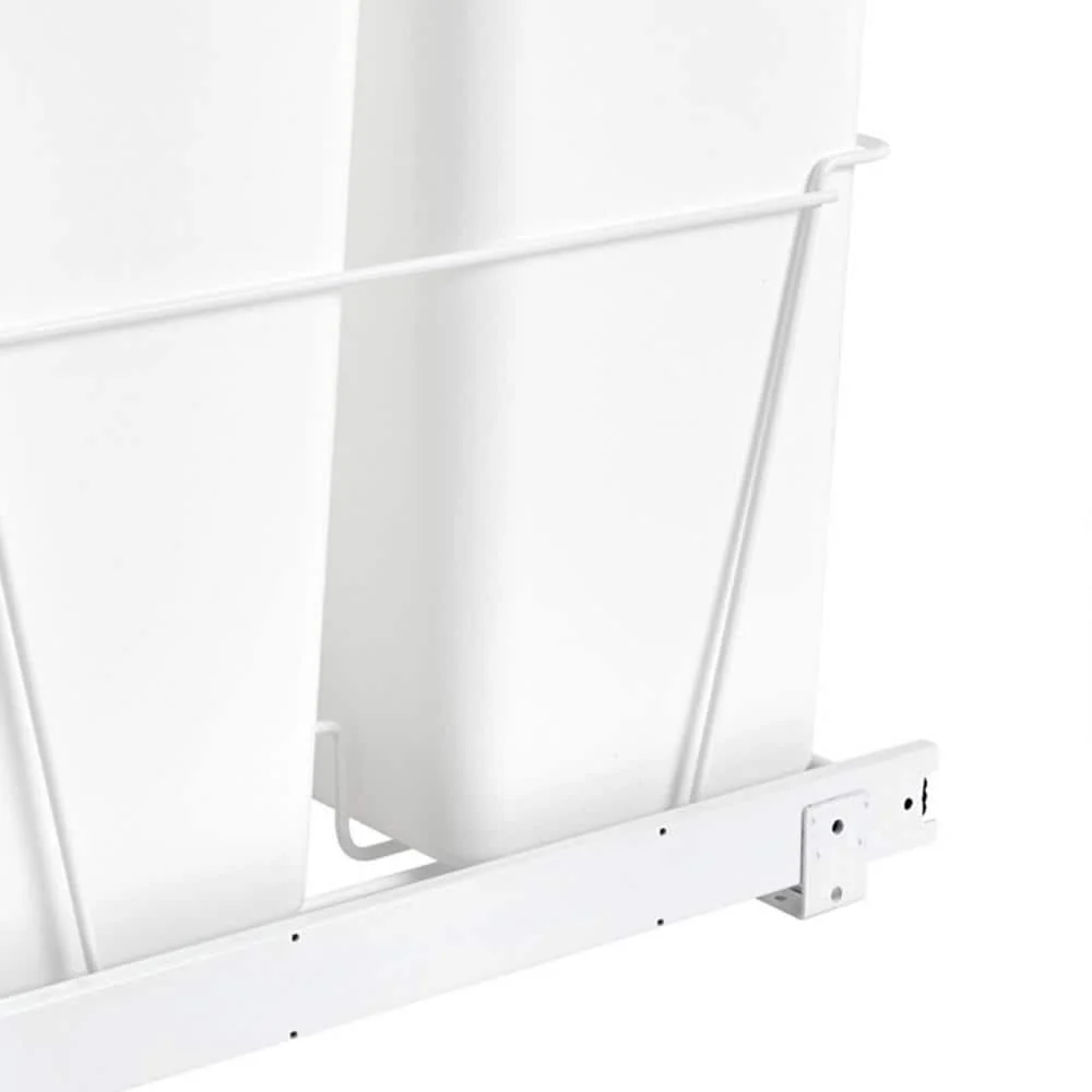 Rev-A-Shelf 27-Quart Plastic Pull-Out Trash Can, Double Bin, White, RV-15PB-2 S - Image 7