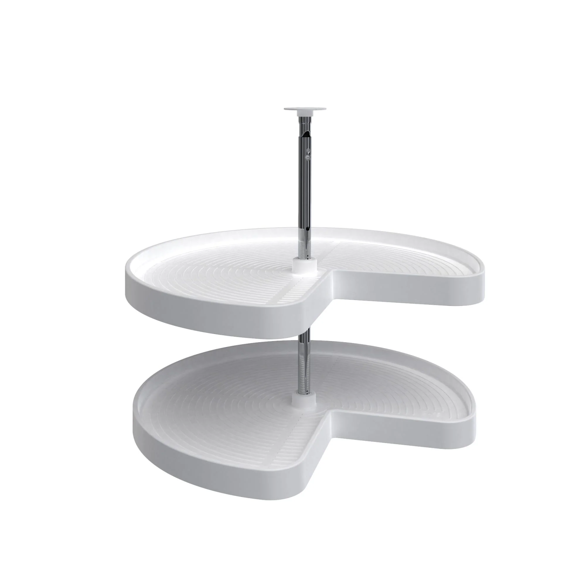 Rev-A-Shelf 28 in Almond Polymer Kidney Lazy Susan, 2-Shelf - Image 2