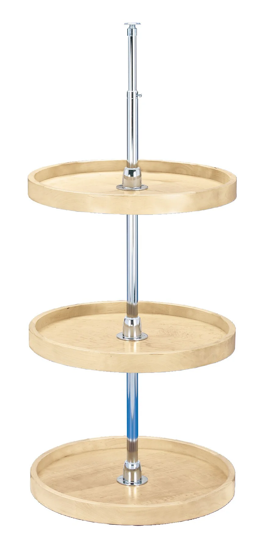 Rev-A-Shelf 3-Tier Natural Maple Full-Circle Cabinet Lazy Susan, Adjustable Height, 18-in Diameter