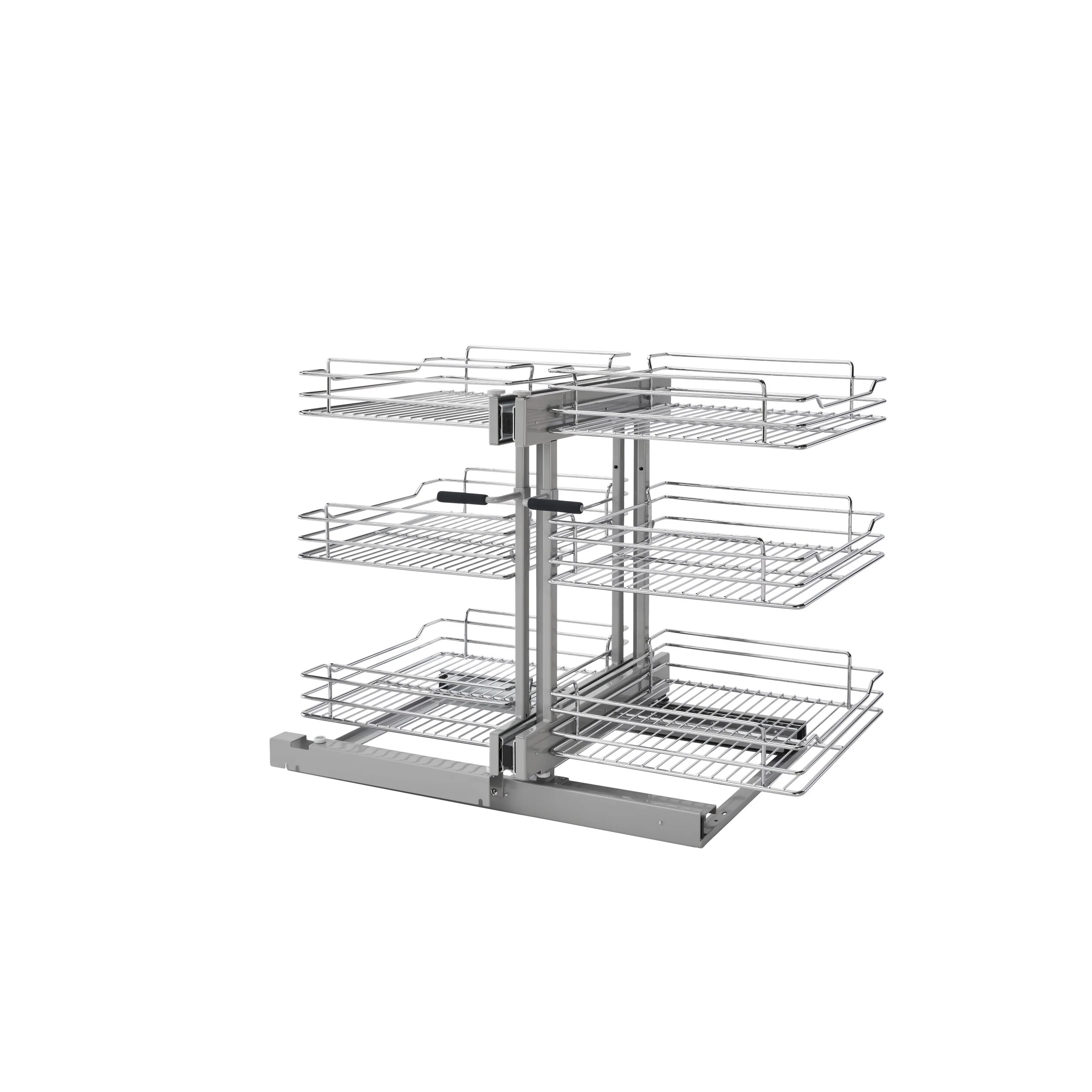 Rev-A-Shelf 32.25-in W x 24-in H 3-Tier Pull-Out Metal Soft-Close Blind Corner Cabinet Organizer
