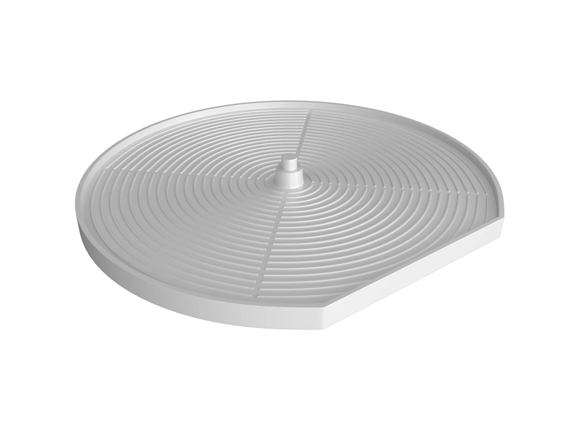 Rev-A-Shelf 32 in Almond Polymer D-Shape Lazy Susan, Single Shelf (LD-2261-32BM-11-1) - Image 2