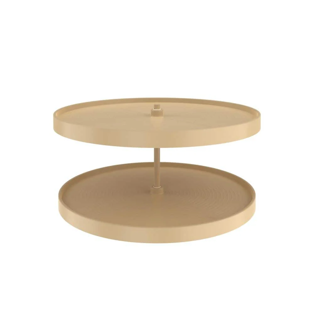 Rev-A-Shelf 32 in. Almond Polymer Full-Circle Lazy Susan, 2-Shelf Bottom-Mount - Image 2