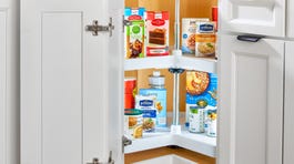Rev-A-Shelf 32 in Almond Polymer Kidney Lazy Susan Set