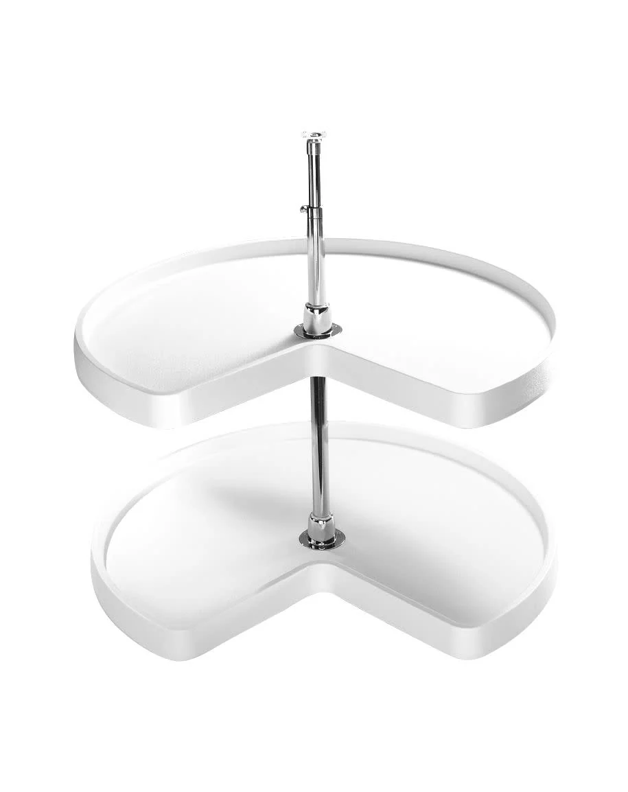 Rev-A-Shelf 32 in Almond Polymer Kidney Lazy Susan Set - Image 8