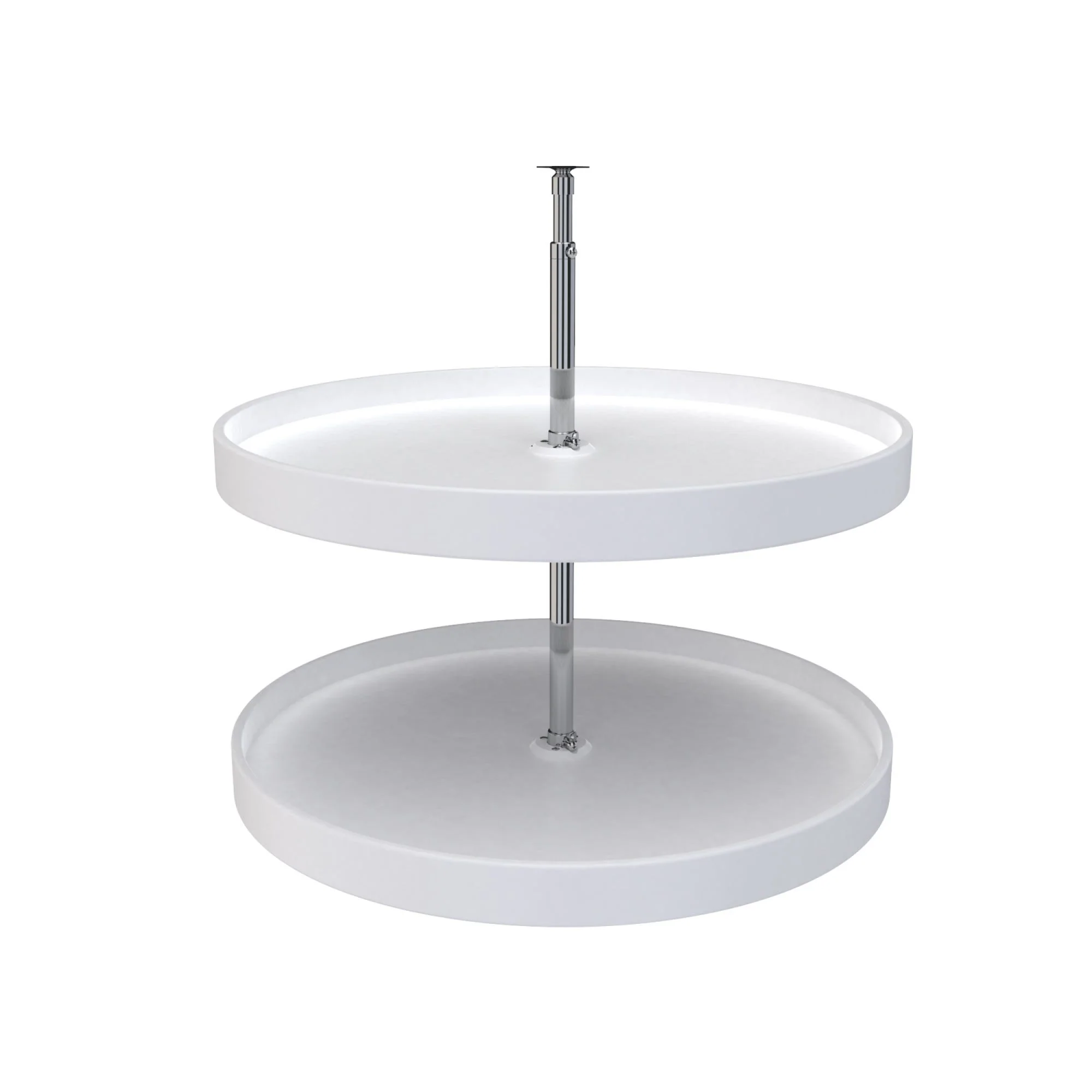 Rev-A-Shelf 32 in White Polymer Full Circle Lazy Susans, 2-Shelf
