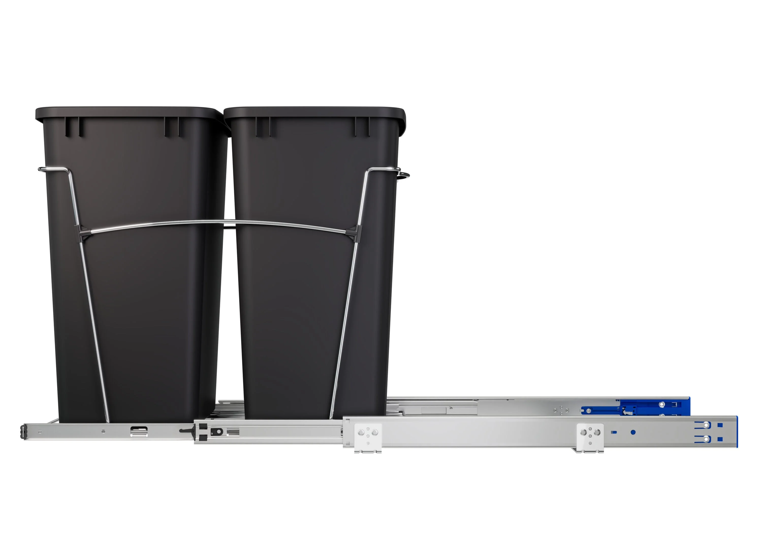 Rev-A-Shelf 35-Quart Dual Plastic Soft-Close Pull-Out Trash Can, 14.38 in W x 22 in D x 19.25 in H - Image 4