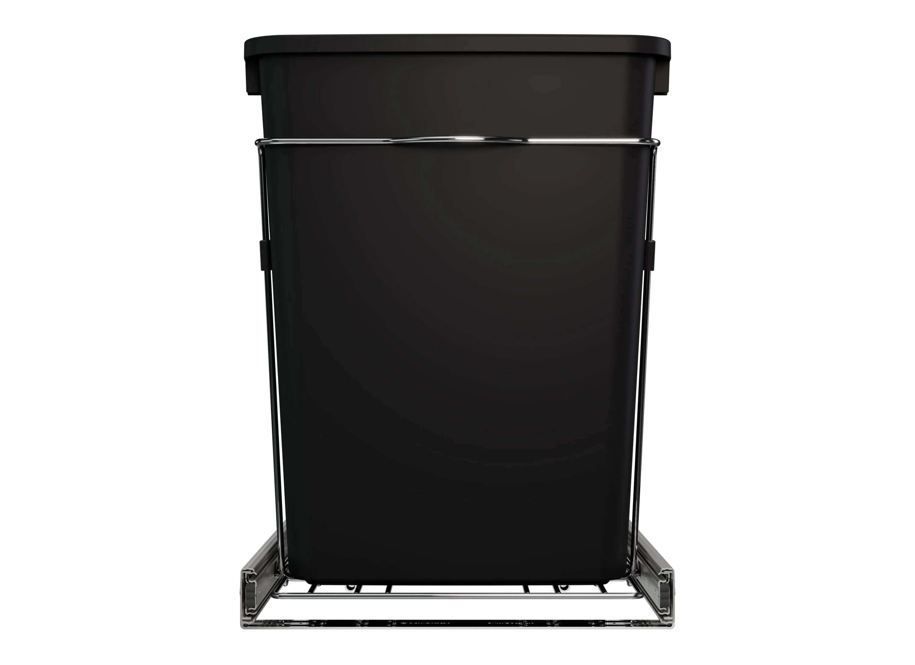 Rev-A-Shelf 35-Quart Plastic Soft-Close Dual Pull-Out Trash Can, Chrome Frame - Image 5