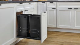 Rev-A-Shelf 35-Quart Plastic Soft-Close Pull-Out Trash Can, 53WC Series