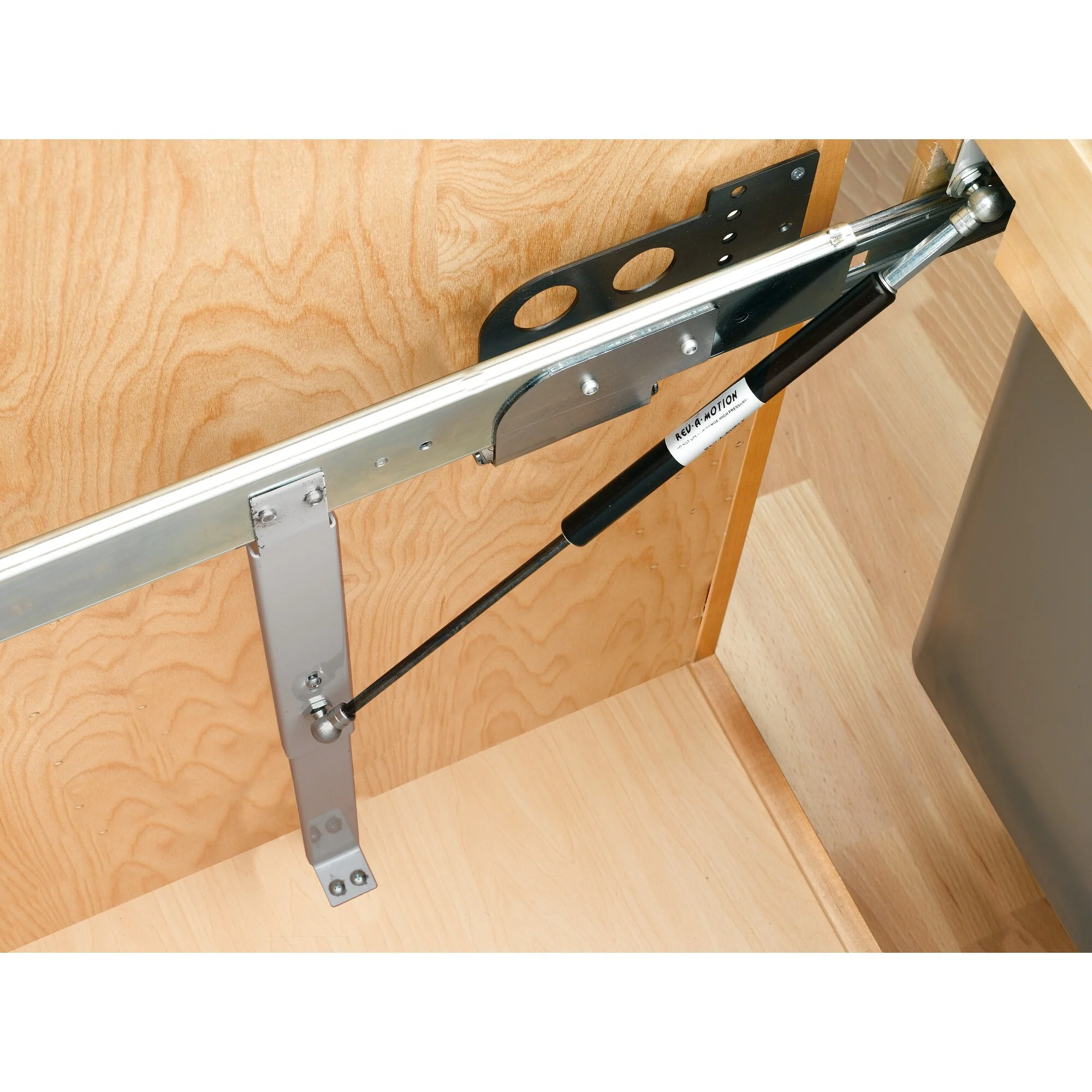 Rev-A-Shelf 35-Quart Plastic Soft Close Pull Out Trash Can, Top-Mount, 14.5–16.75 in Cabinet Opening - Image 3