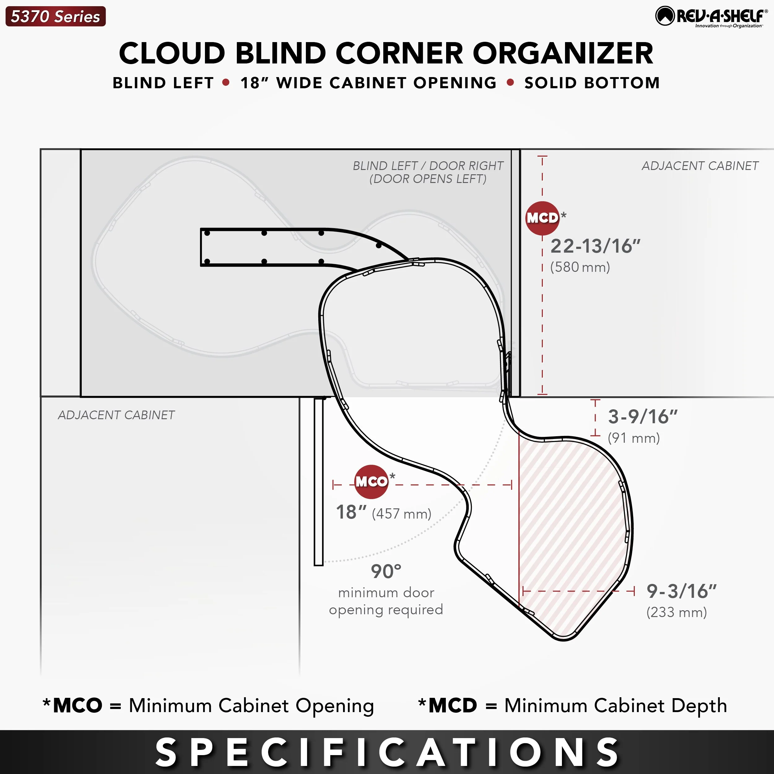 Rev-A-Shelf 37.62-in W x 24.5-in H 2-Tier Pull-Out Metal Baskets & Organizers - Image 8