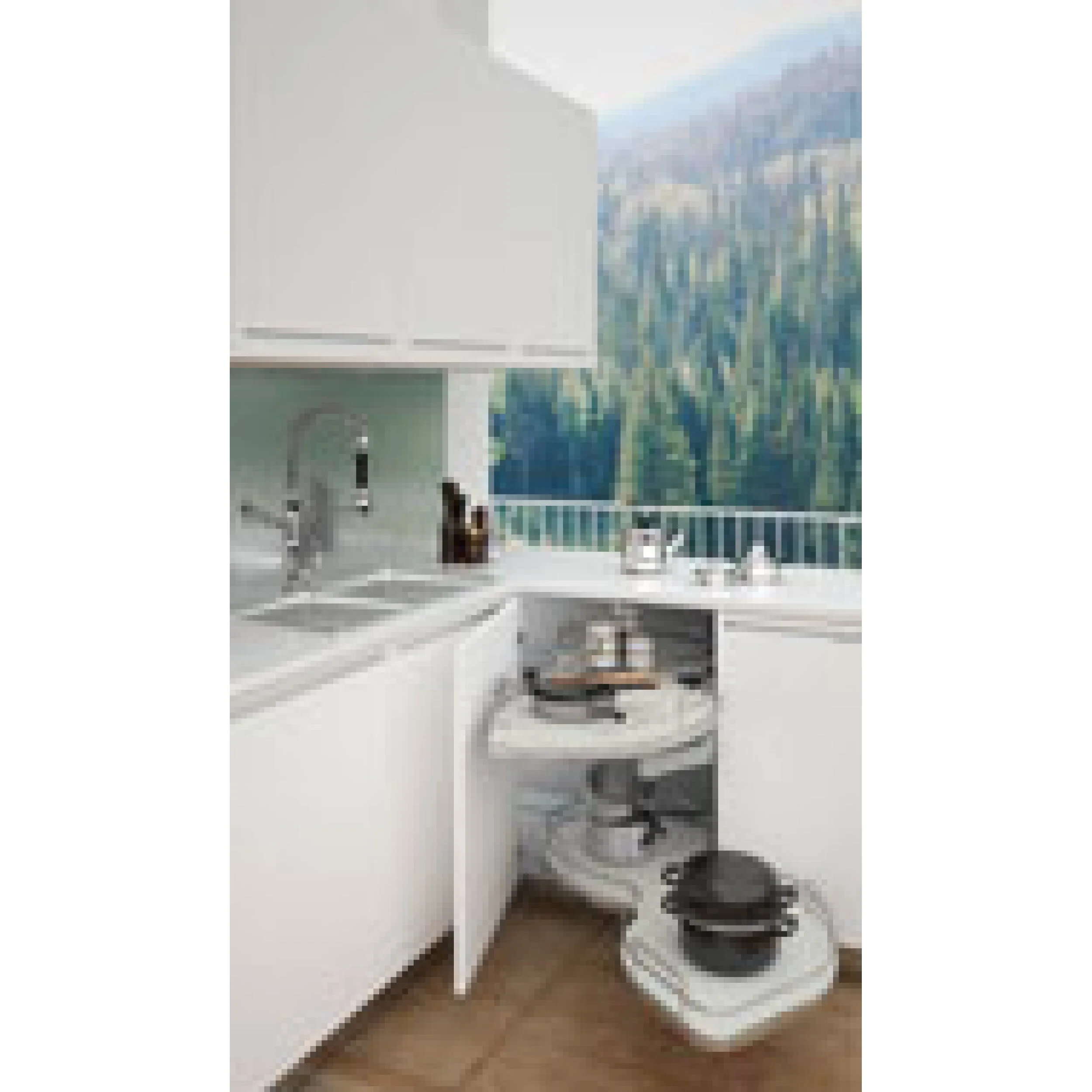 Rev-A-Shelf 4.75-in W x 2-in H x 14-in D Soft-Close Sliding Shelf Kit for Cloud Blind Corner Organizers, 1-Tier - Image 4