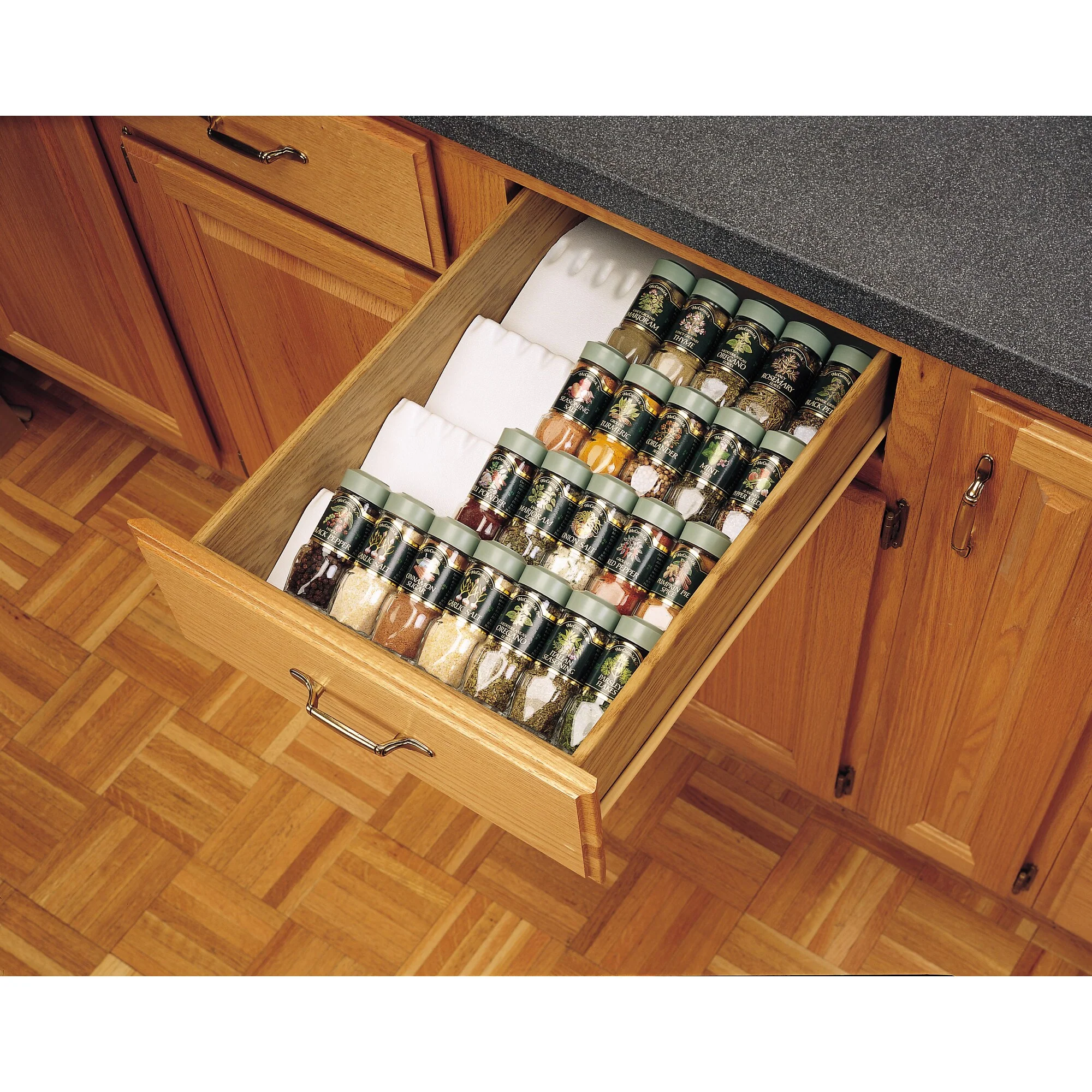Rev-A-Shelf 50-in W x 1.75-in H 1-Tier Pull-Out Plastic Spice Rack - Image 3