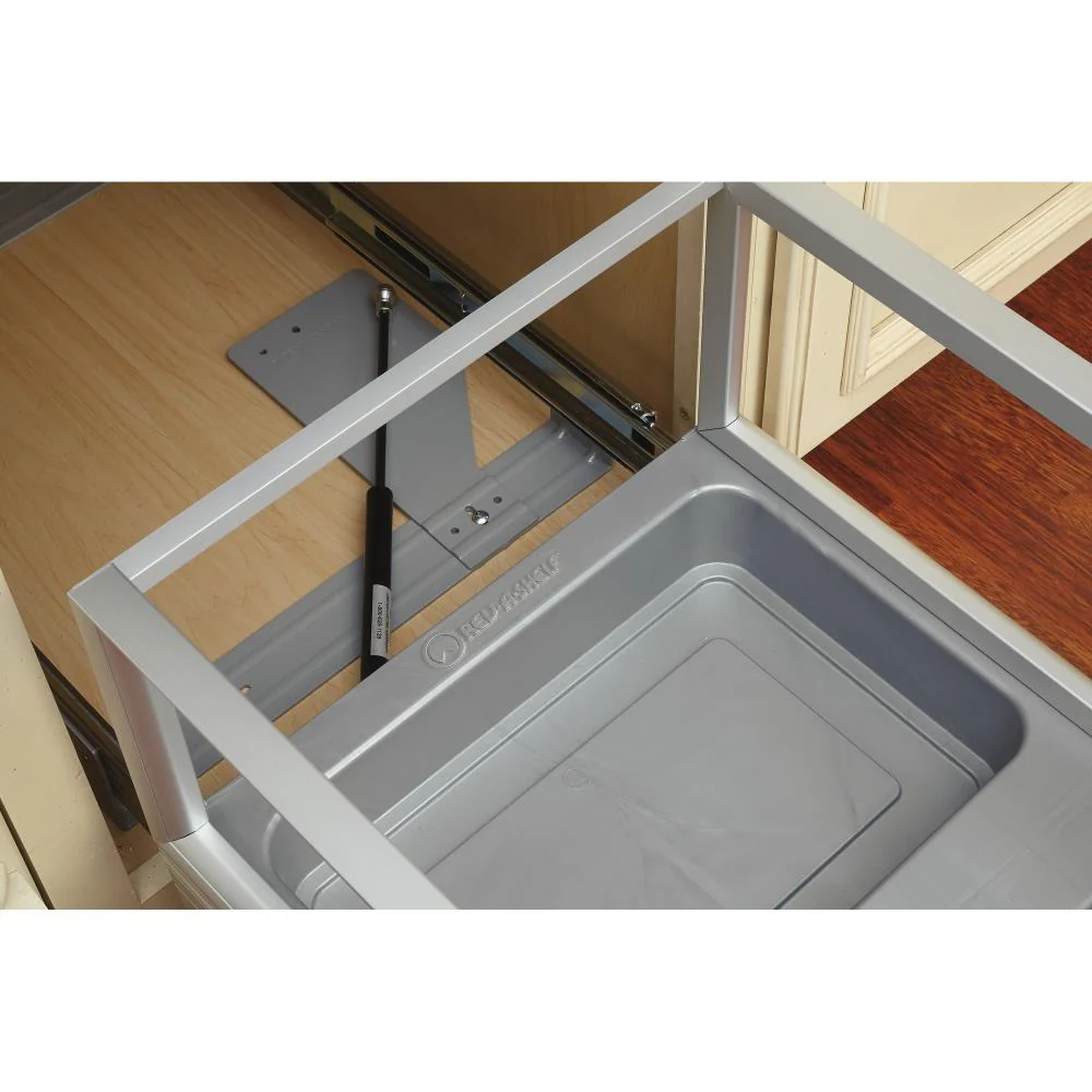 Rev-A-Shelf 50-Quart Plastic Soft-Close Pull-Out Trash Can, 12 in W x 22 in D x 24 in H - Image 4