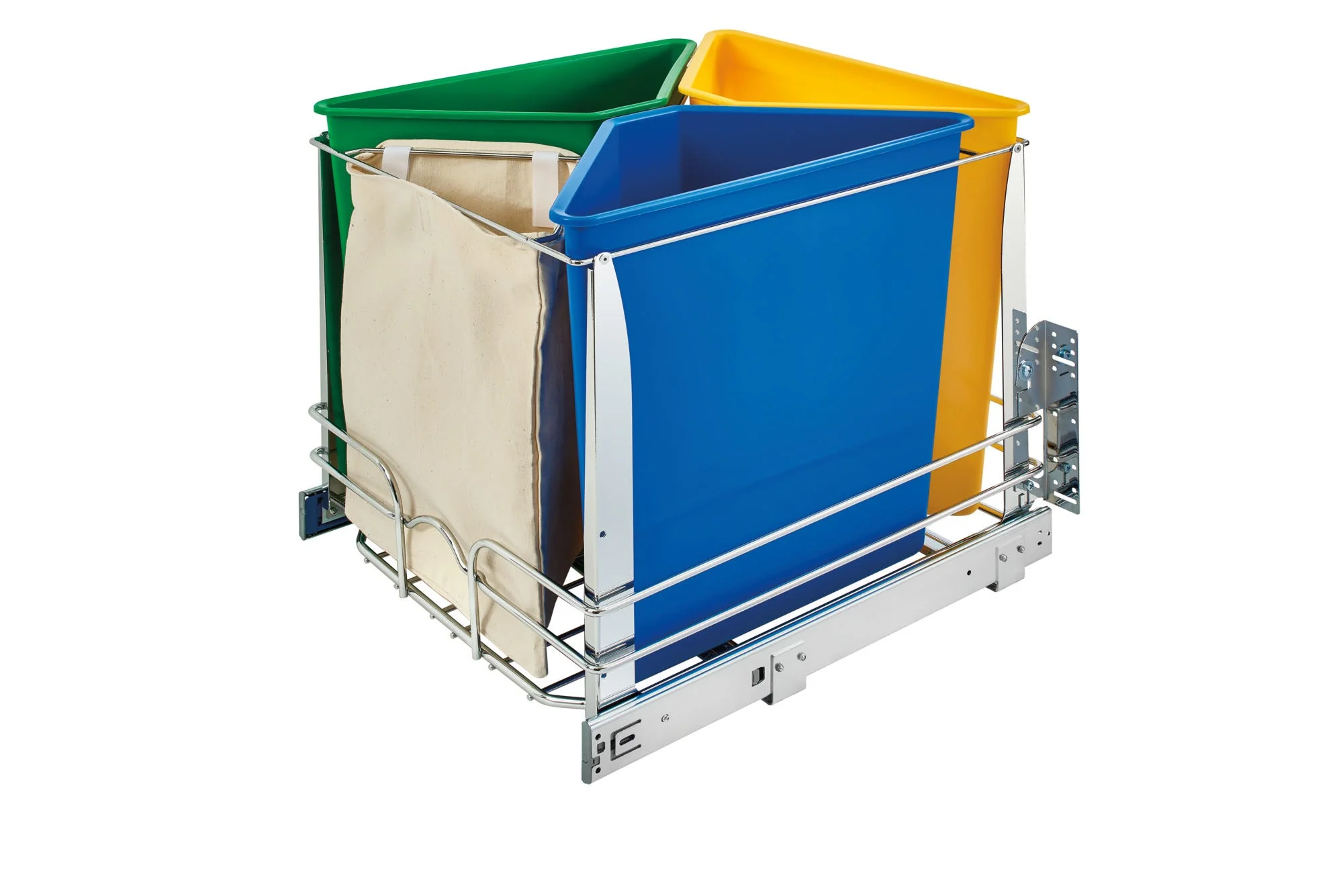 Rev-A-Shelf 5BBSC-WMDM24-W Recycle Center Waste System with Soft-Close, 3-Container, Cabinet Pull-Out - Image 5
