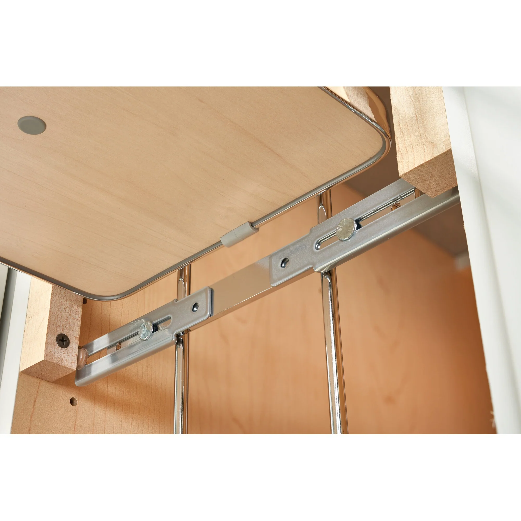 Rev-A-Shelf 6-in W x 24.5-in H 2-Tier Pull-Out Metal Soft-Close Cabinet Organizer, Maple Shelves - Image 3