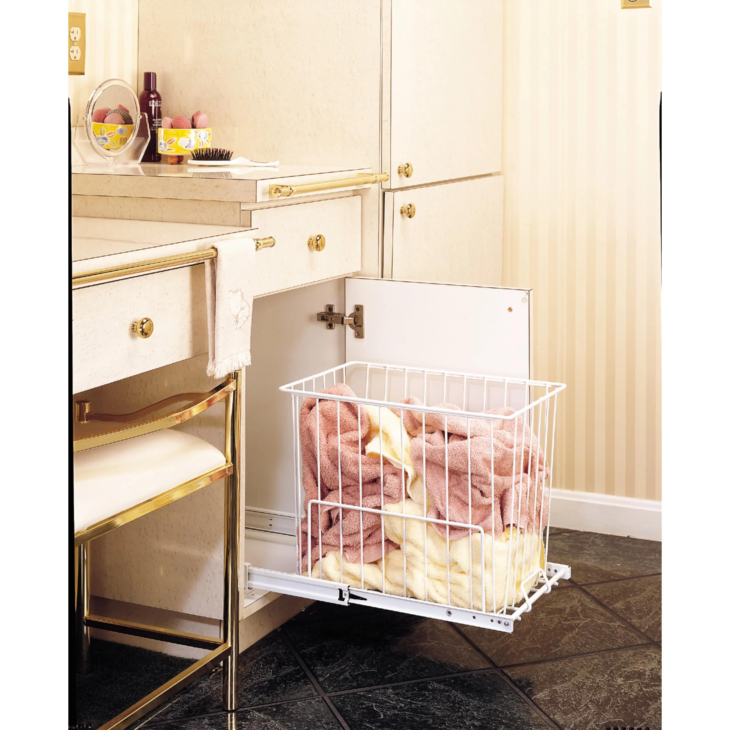 Rev-A-Shelf 8-Quart Plastic Pull-Out Trash Can - Image 4