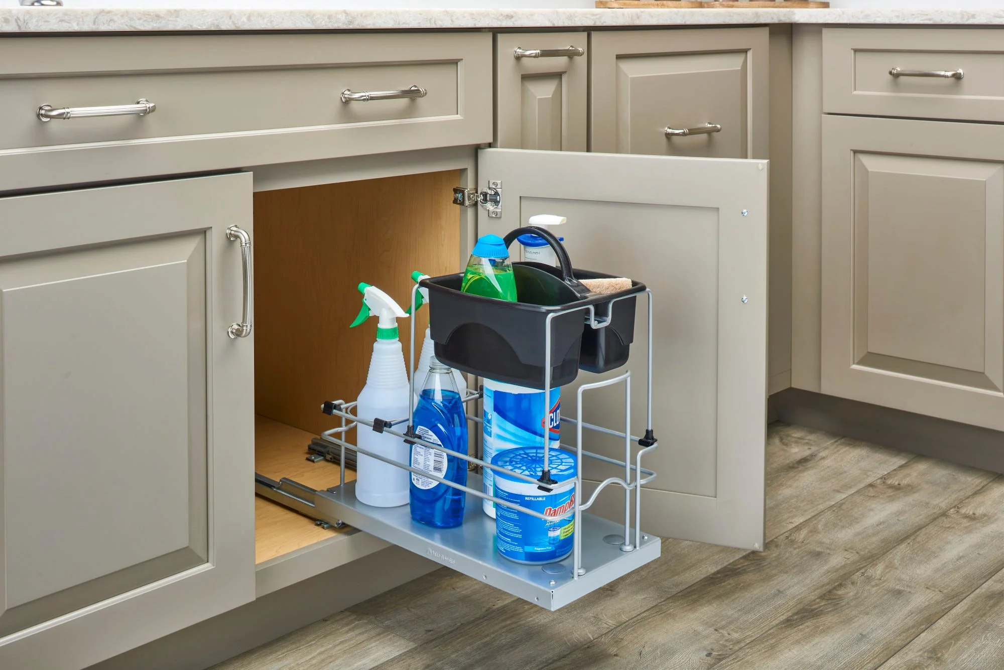 Rev-A-Shelf 9.75-in W x 8.25-in H 1-Tier Pull Out Metal Cleaning Caddy - Image 4