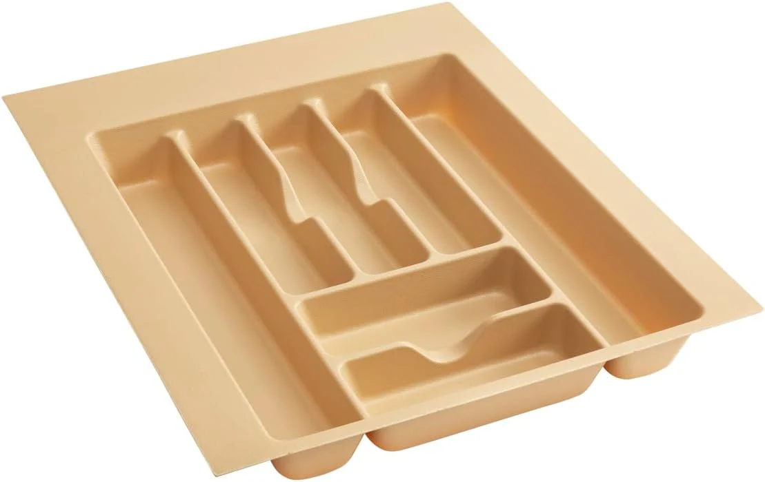 Rev-A-Shelf CT-3A-52 Large Almond Cutlery Tray Drawer Insert, 21.25" x 17.5" x 2.38"