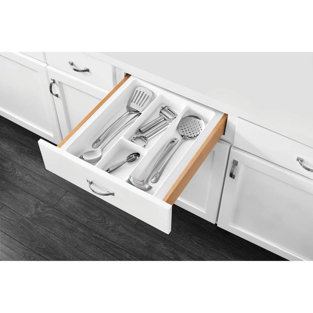 Rev-A-Shelf Medium White Polymer Utility Tray Drawer Insert, 14.25 in W x 21.25 in D - Image 2