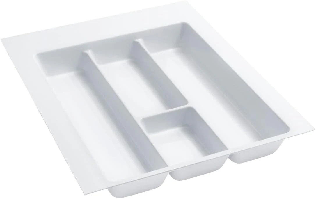 Rev-A-Shelf UT-15W-52 Large White Polymer Utility Tray Drawer Insert, 21.25"D x 17.5"W x 2.38"H