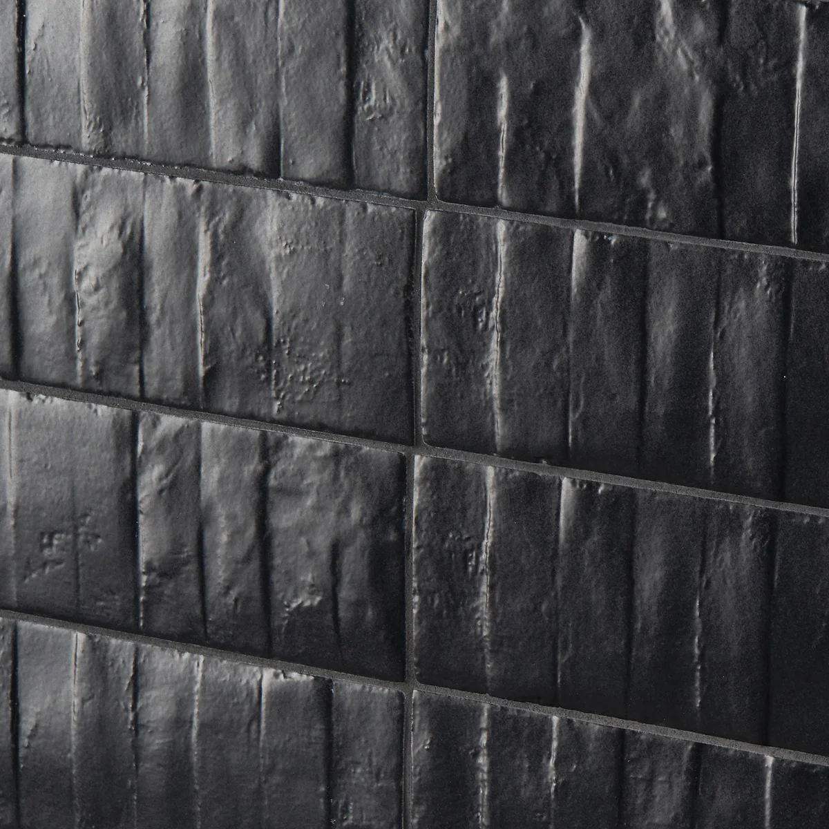 Rework Leather Black 3x12 Matte Porcelain Subway Tile - Lux Tile - Image 7