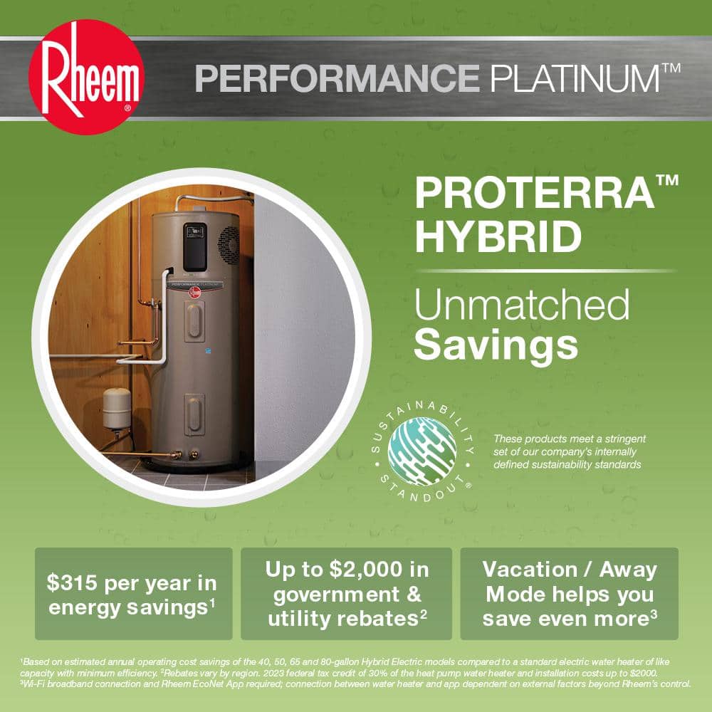 Rheem Performance Platinum 80 Gal Hybrid Electric Heat Pump Water Heater - Image 7