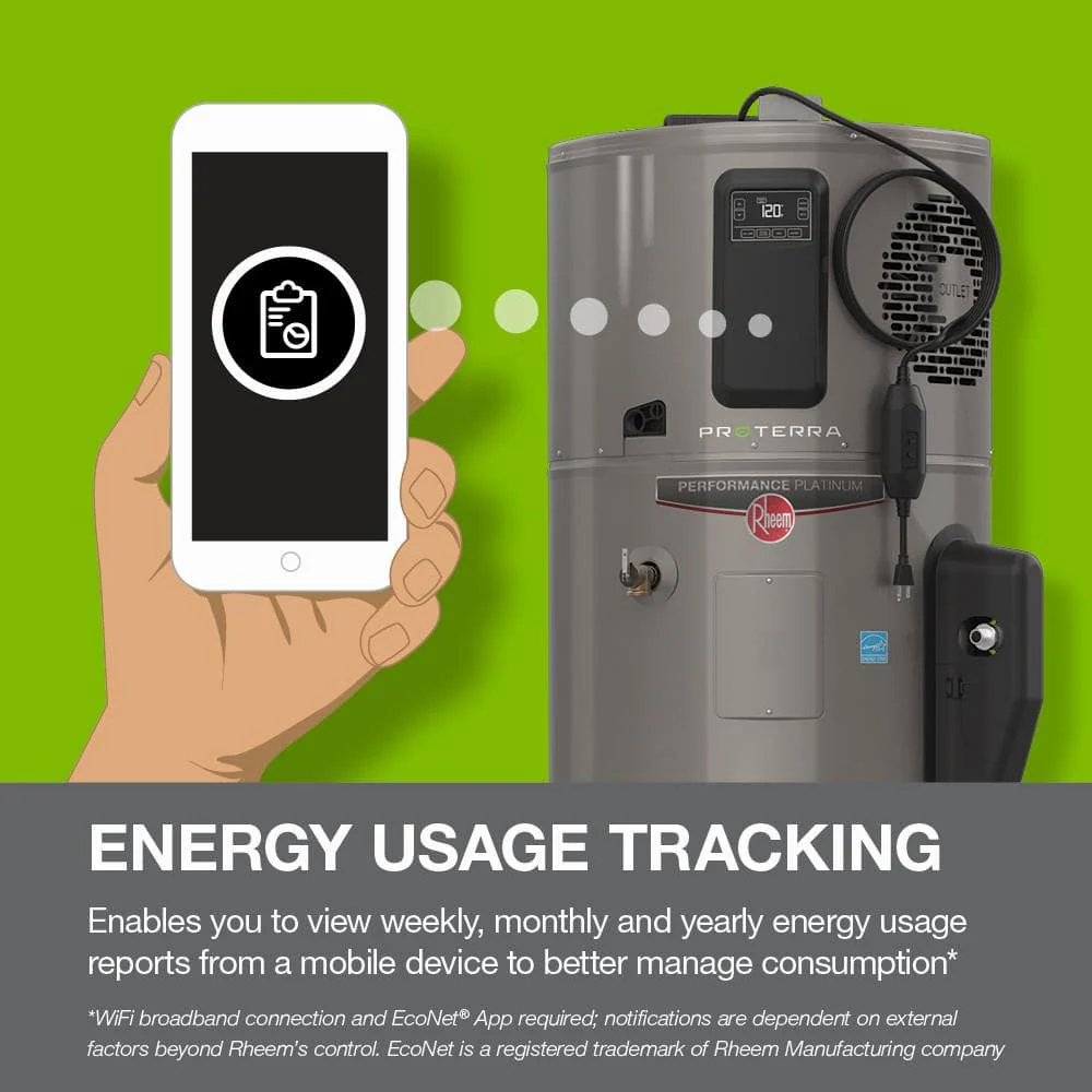 Rheem Performance Platinum ProTerra 80 Gal Heat Pump Water Heater with Smart WiFi and 10-Year Warranty - Image 8
