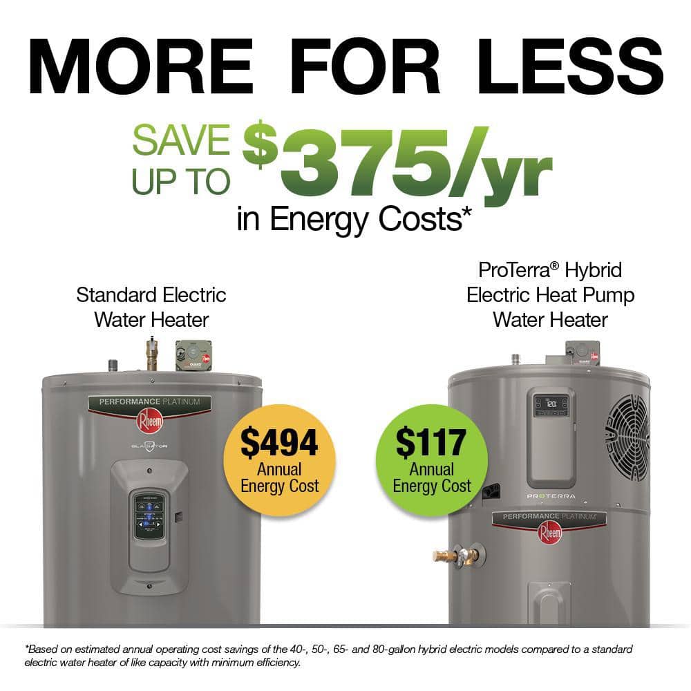 Rheem ProTerra 40 Gal. Smart Hybrid Heat Pump Water Heater with Leak Detection & Auto Shutoff - Image 4